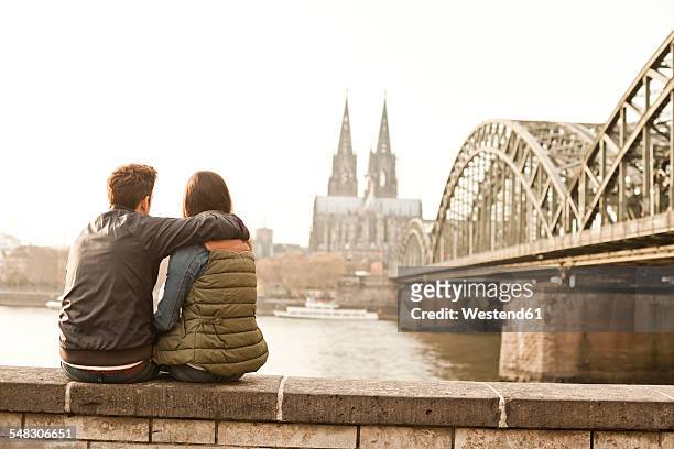 germany, cologne, happy young couple enjoying time - cologne stock pictures, royalty-free photos & images