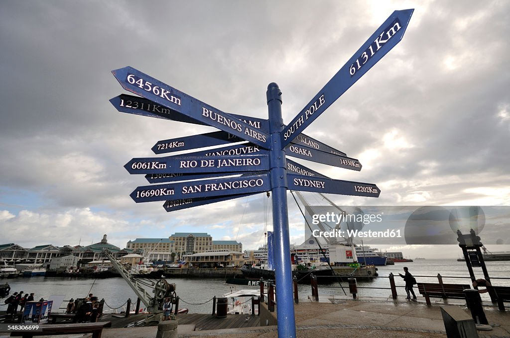 Africa, South Africa, Cape town, sign post