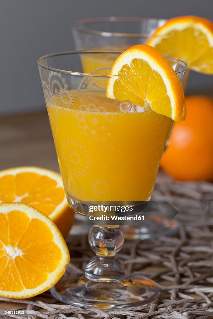 Glass of fresh orange juice