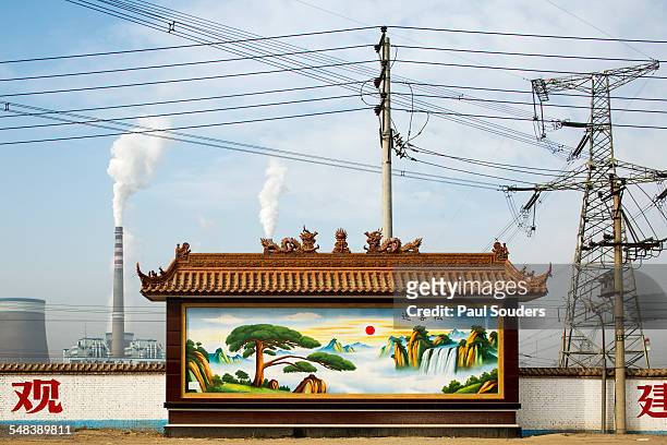 Billboard and Power Plant, Datong, China