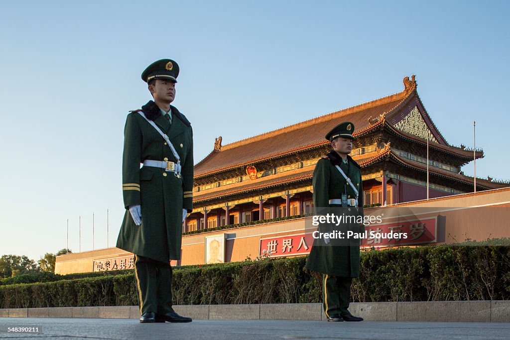 Police Officers, Tiananmen Square, Beijing, China