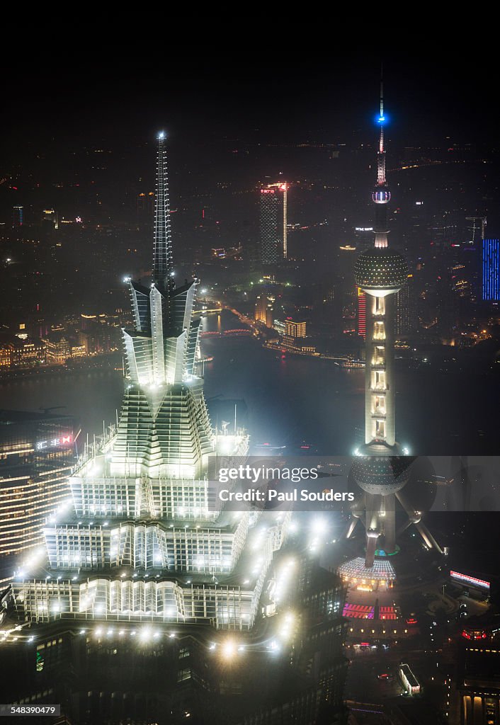 Jin Mao Tower and Pudong Skyline, Shanghai, China