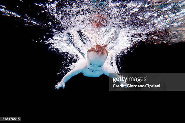 water baby - baby swimmer stock pictures, royalty-free photos & images