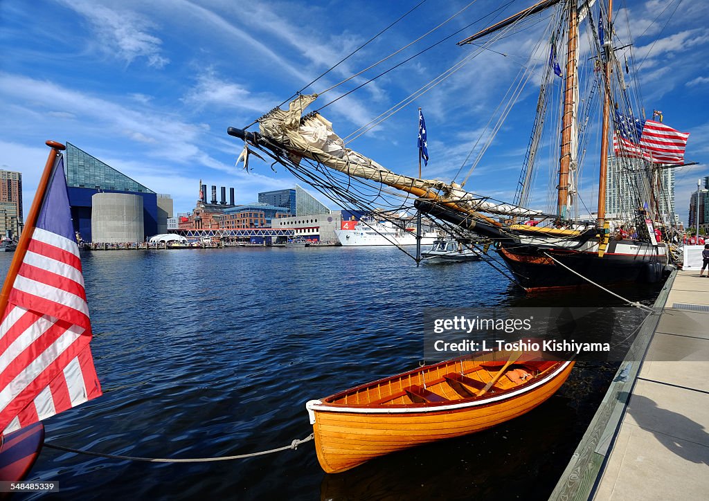 Ships in Baltimore's Inner Harbor