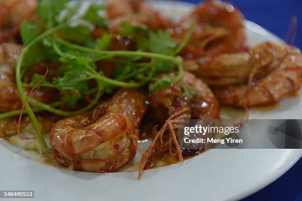 cooked shrimp in vietname - vietname stock-fotos und bilder