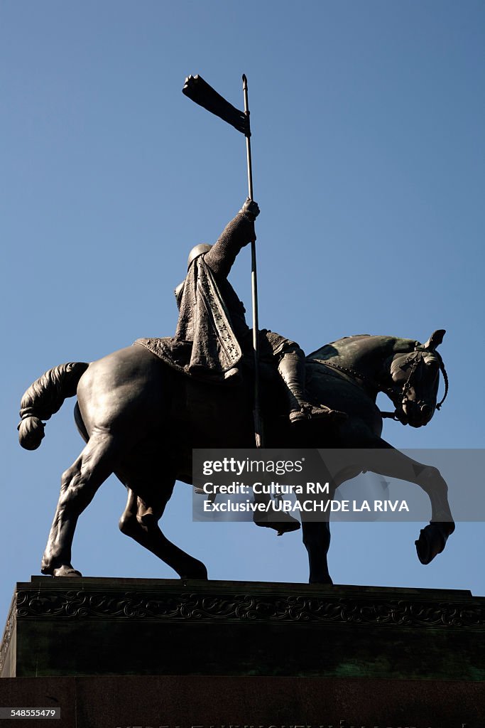 Wenceslas monument in Wenceslas Square, Prague, Czech Republic