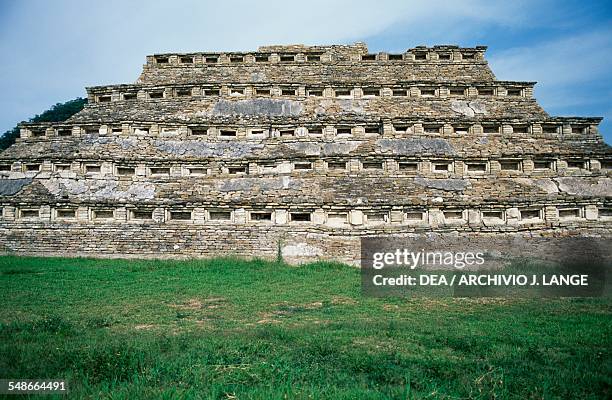 The Pyramid of the Niches, El Tajin , Veracruz, Mexico. Classic Veracruz culture , 3rd-13th century.