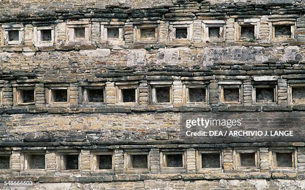 The Pyramid of the Niches, El Tajin , Veracruz, Mexico. Classic Veracruz culture , 3rd-13th century. Detail.