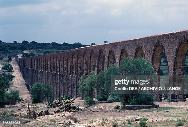 The aqueduct known as the Acueducto del Padre Tembleque, Hidalgo. Mexico, 16th century.