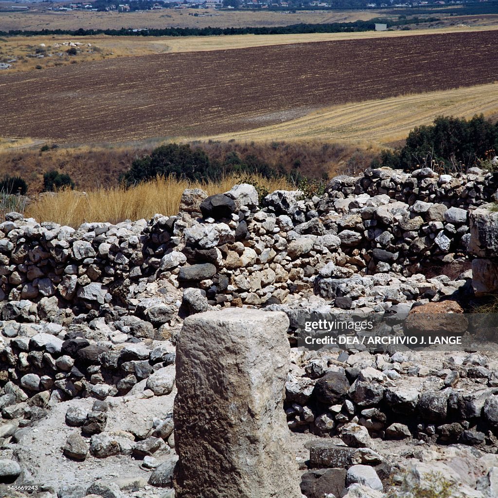 Ruins of a colonnaded building...