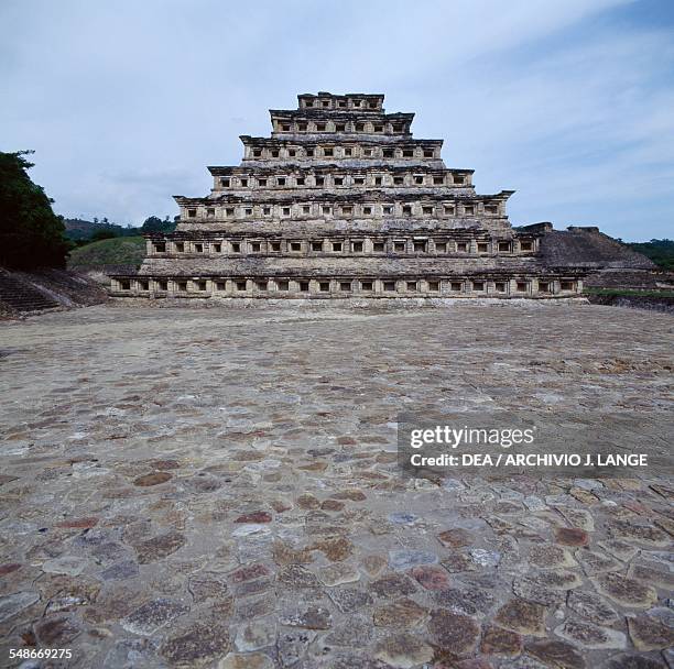 The Pyramid of the Niches, El Tajin , Veracruz, Mexico. Classic Veracruz culture , 3rd-13th century.