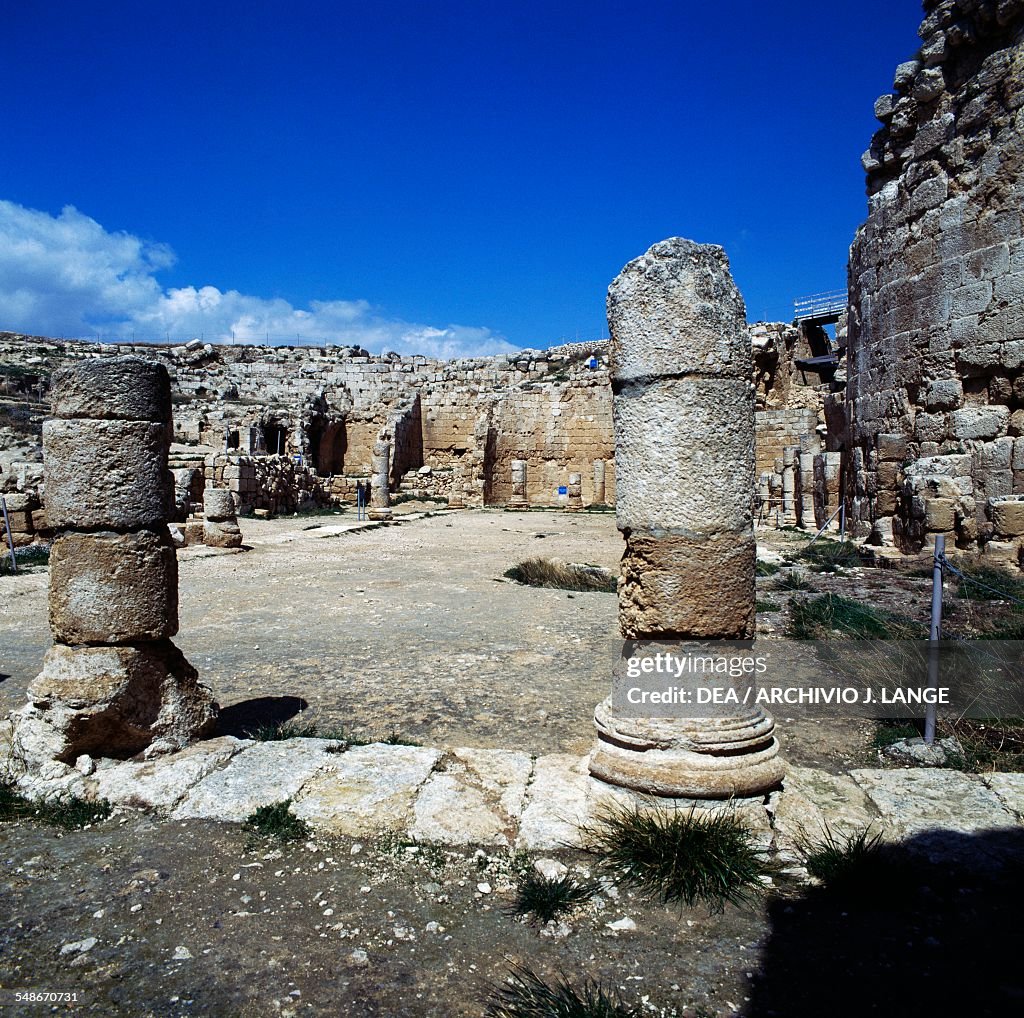 The colonnaded courtyard of Herod Great's palace