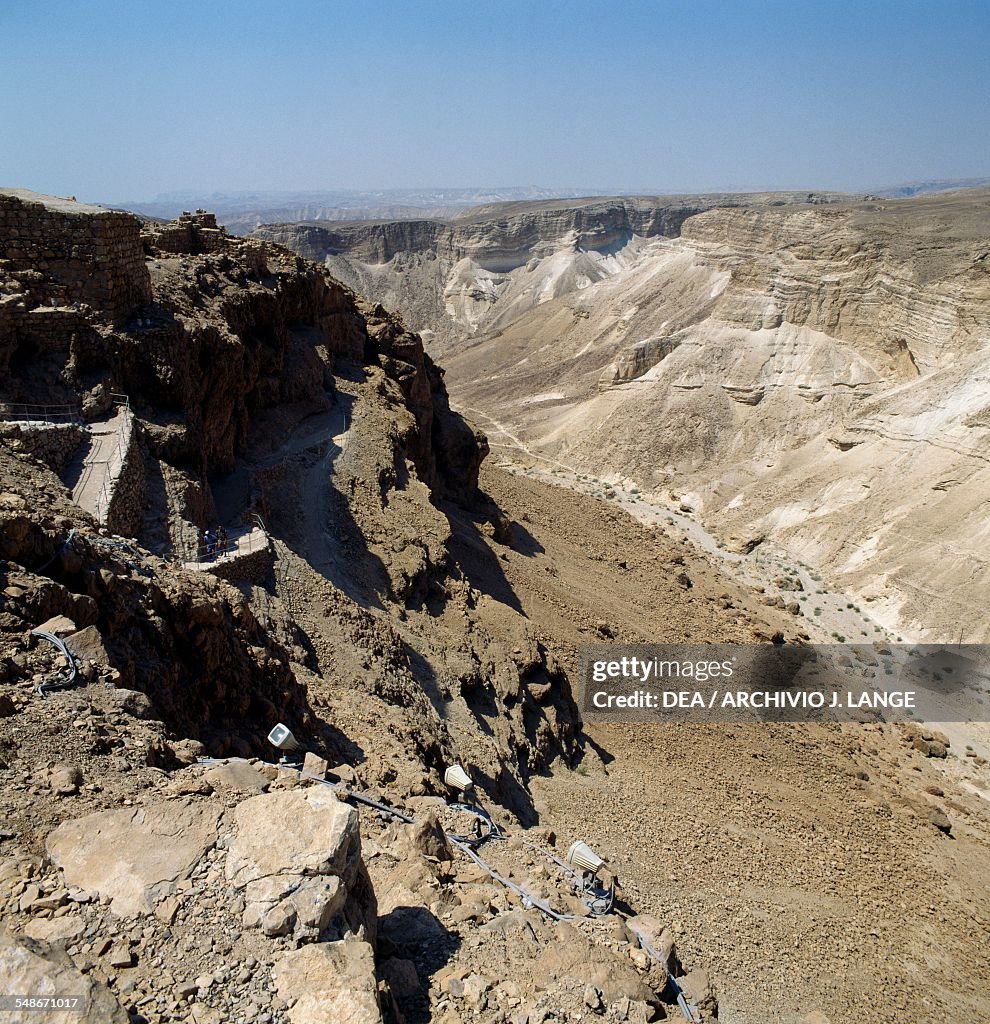 Ancient Attack Ramp The access path to the excavations from the Roman siege ramp, ancient ...