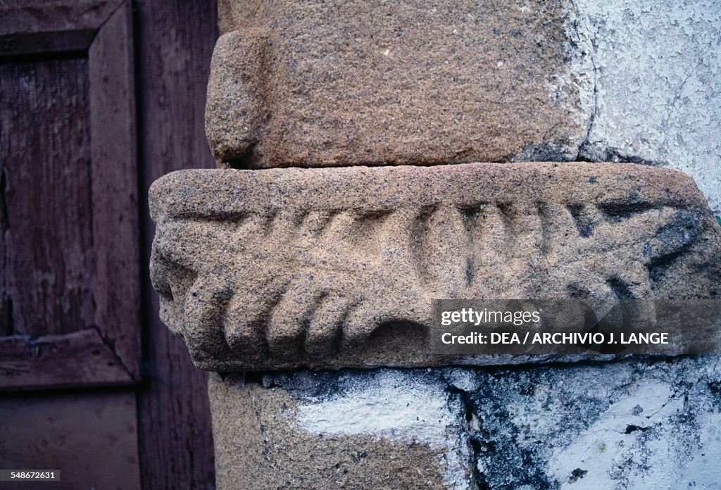 Decorative element on a door in Jewish district