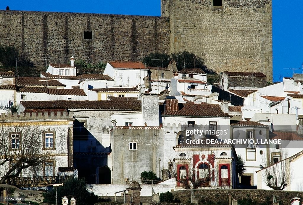 View of the castle and the town of Castelo de Vide...