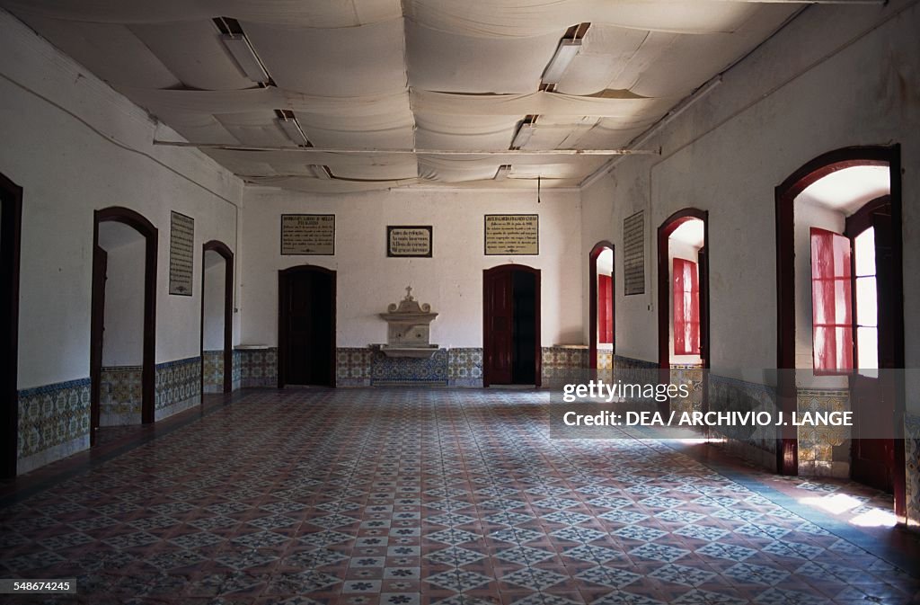 Interior of a convent with decoration...