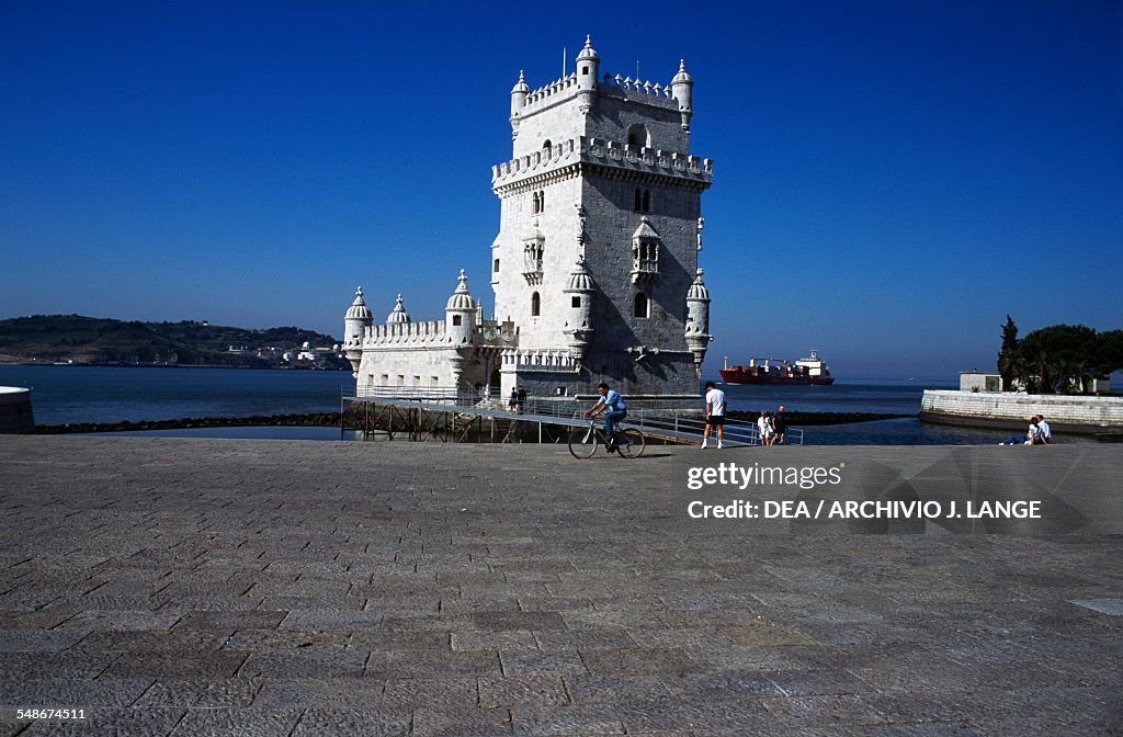 View of Belem Tower by Francisco de Arruda...