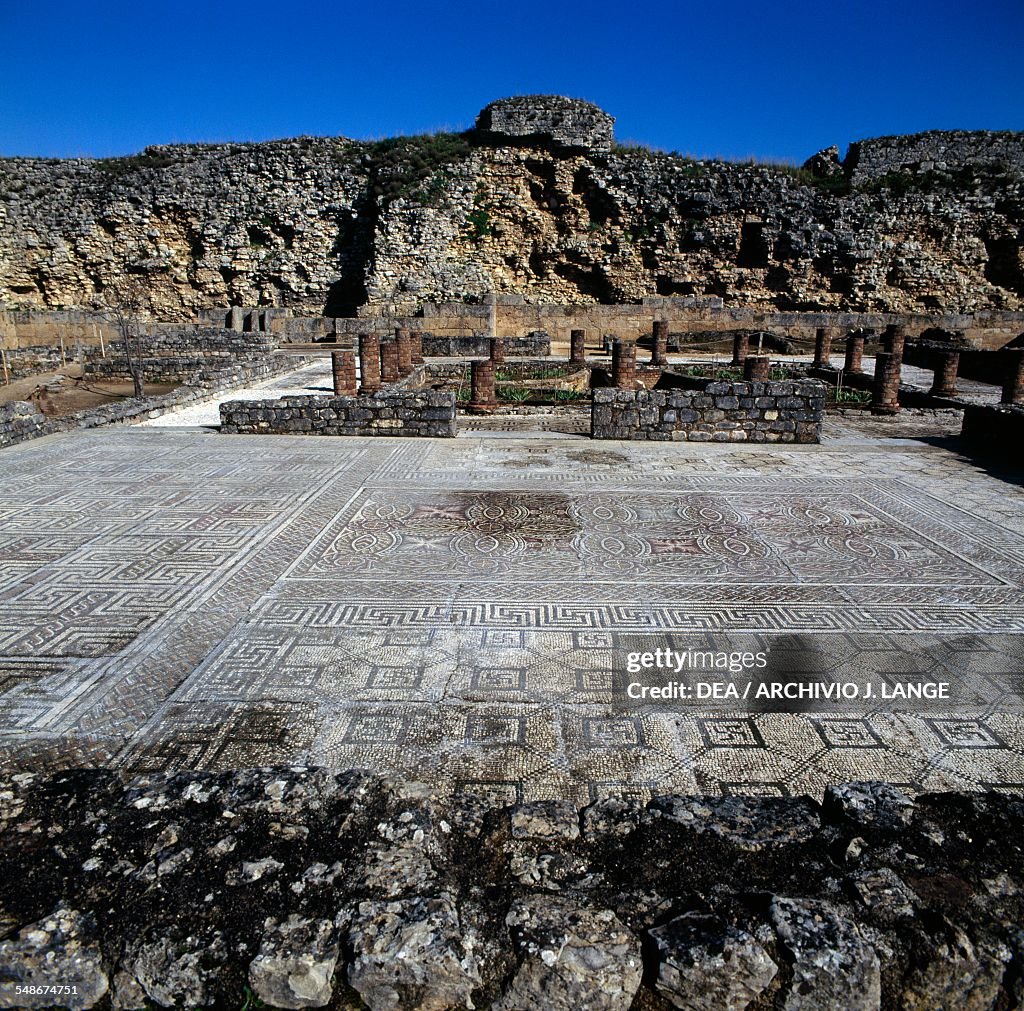 A Roman domus with floor mosaics...