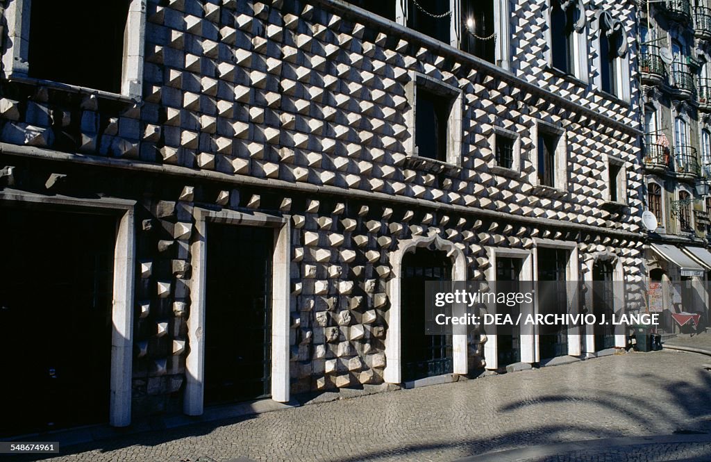 Facade of Casa dos Bicos...