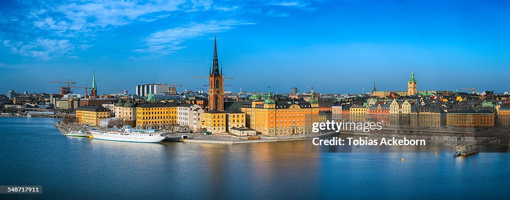 Panorama view over Stockholm