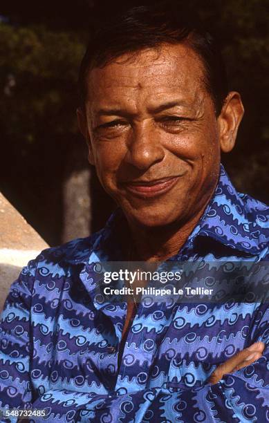 Singer Henri Salvador in the south of France, July 1982.