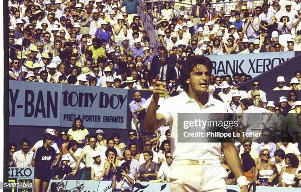 Tennis Champion Henri Leconte At Roland Garros Tournament, Paris, June 1985.
