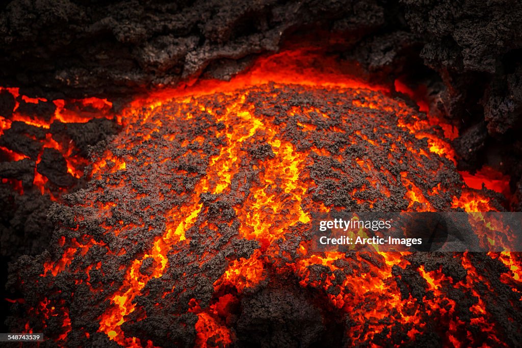 Small part of Lava flowing, Holuhraun, Iceland