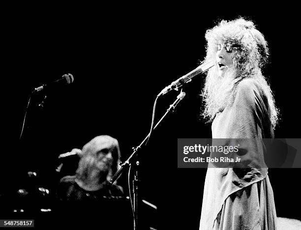 American musician Stevie Nicks of the group Fleetwood Mac performs onstage at the Los Angeles Forum, Inglewood, California, December 6, 1979. Visible...