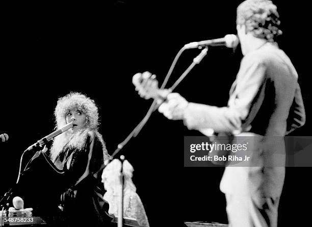 American musicians Stevie Nicks of the group Fleetwood Mac performs onstage at the Los Angeles Forum, Inglewood, California, December 6, 1979. In the...