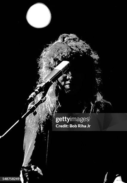 American musician Stevie Nicks of the group Fleetwood Mac performs onstage at the Los Angeles Forum, Inglewood, California, December 6, 1979.
