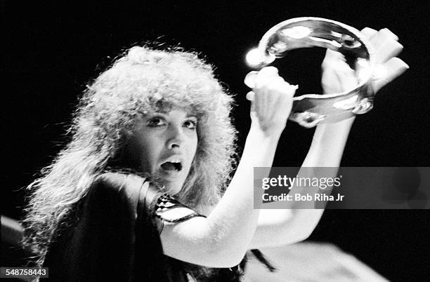 American musician Stevie Nicks of the group Fleetwood Mac performs onstage at the Los Angeles Forum, Inglewood, California, December 6, 1979.