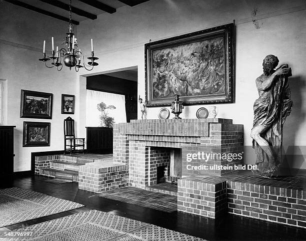 Krauskopf, Bruno - Painter, Graphic Artist, Germany *09.03.1892-+ - fireplace room of his house in Saarow architect: Harry Rosenthal - 1926 -...