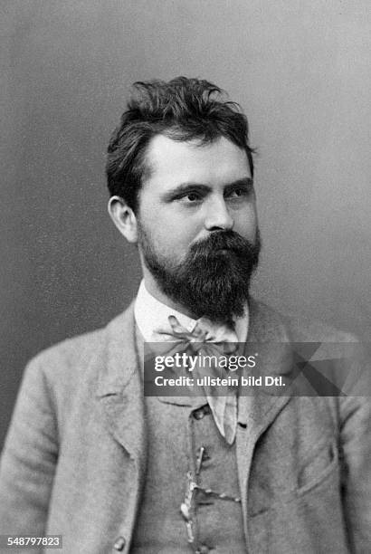 Baerwald, Robert - Visual artist, Sculptor, Germany *02.12.1858-11.11.1896+ - Portrait - undated - Photographer: Wilhelm Fechner, Berlin Vintage...