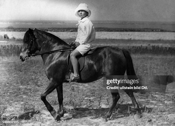 Michael of Romania - King, Romania *- King from 1927-1930 and from 1940-1947 - Romanian: Mihai I - on a horseback - 1928 Foto: Josef Berman, Bukarest...