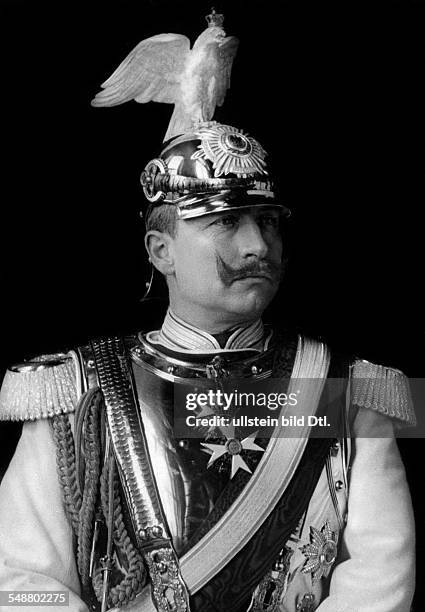 Wilhelm II - German Emperor, King of Prussia *27.01.1859-+ - in the uniform of the ' Garde du Corps ' - Photographer: Reichard & Lindner - undated...