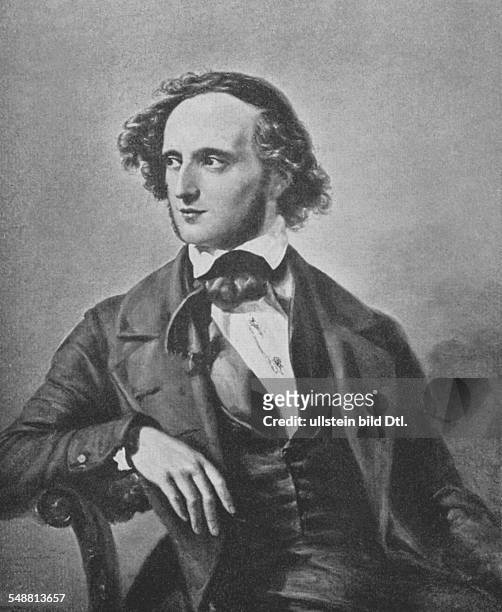 Mendelssohn Bartholdy, Felix - Composer, Pianist, Conductor, D *03.02.1809-04.11.1847+ - leader of the concerts in the Gewandhaus, Leipzig -...