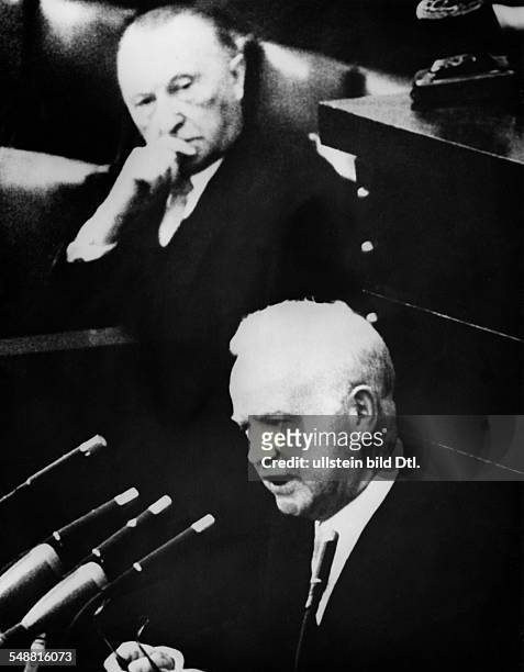 Luebke, Heinrich - Politician , D *14.10.1894-+ President of the Federal Republic of Germany from 1959 to 1969 - the Federal Nutrition Minister...