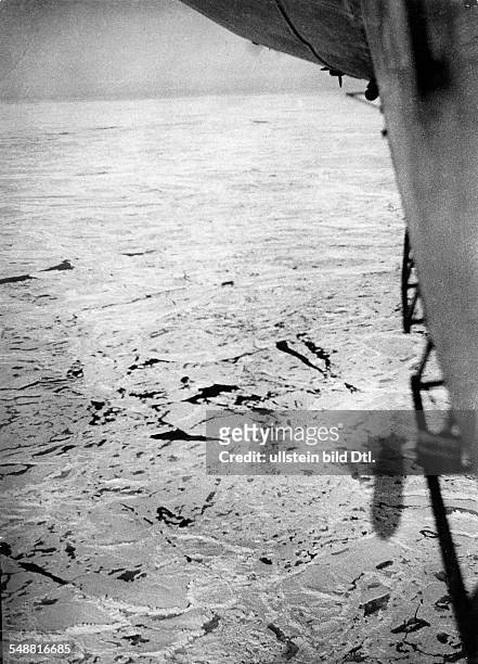 Polar flight of the LZ 127 'Graf Zeppelin': - polar landscape, pack ice of the polar sea - - Photographer: Walter Bosshard - Vintage property of...