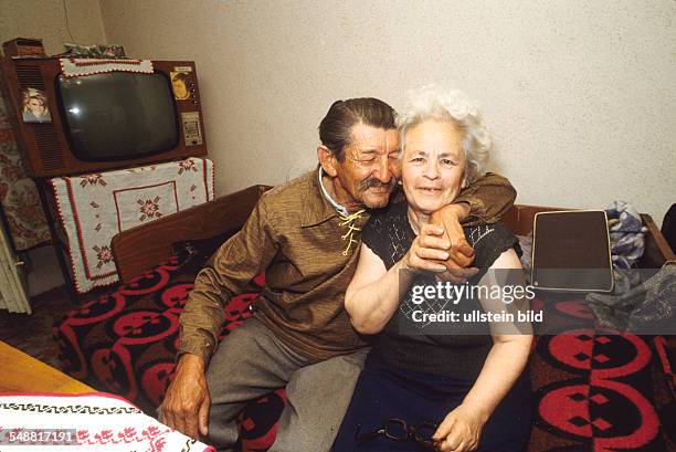 Romania: A couple of Romanian pensioners.