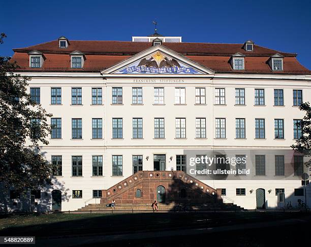 Germany, Halle , Saale, nature reserve Lower Saale Valley, Saxony-Anhalt, main building of the Franckeschen Stiftungen on the Francke Square, museum,...