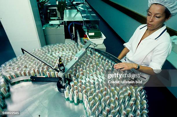 Switzerland, Europe, Basel: Roche Company. Automated production of diagnostica
