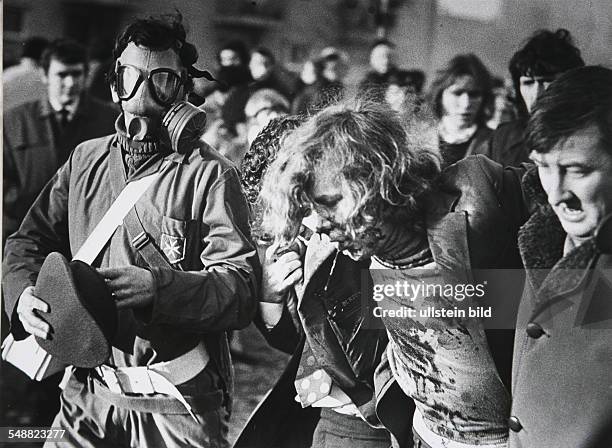 Northern Ireland, Londonderry: Young man shot by the British military on Bloody Sunday.