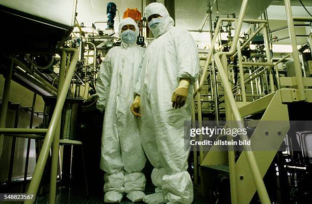 Switzerland, Europe, Basel: Roche Company. Production of antibiotics. Rocephin