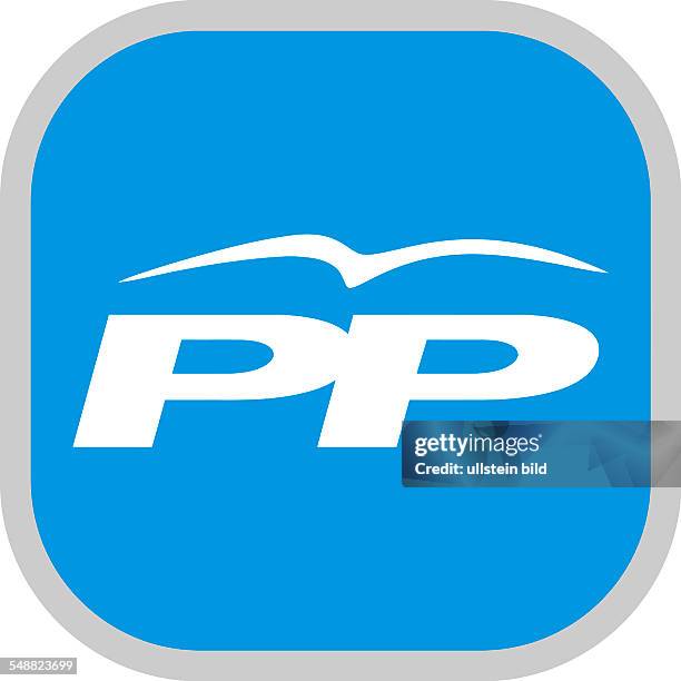 Logo of the Spanish people's party Partido Popular PP.