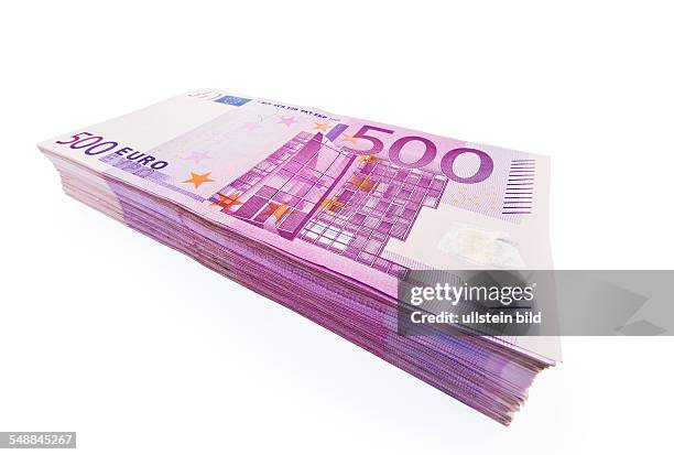 Pile of 500 Euro banknotes