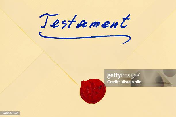 Last will, envelope with seal