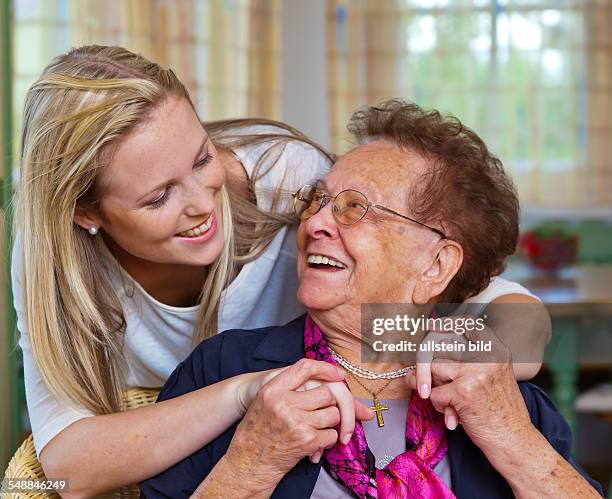 Granddaughter and grandmother -