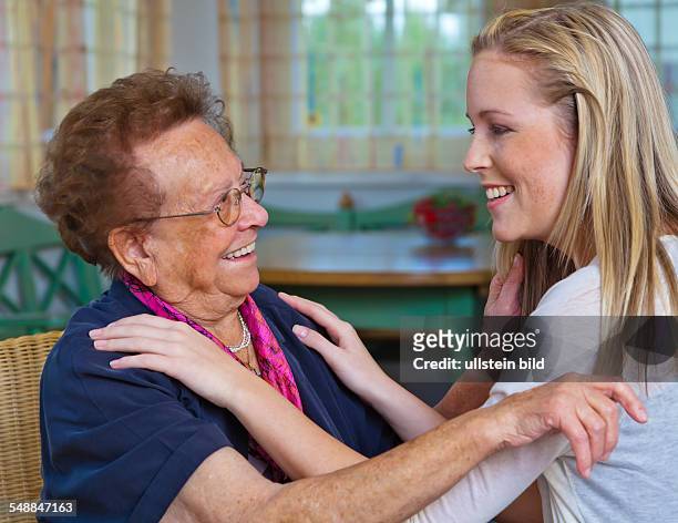 Granddaughter and grandmother -