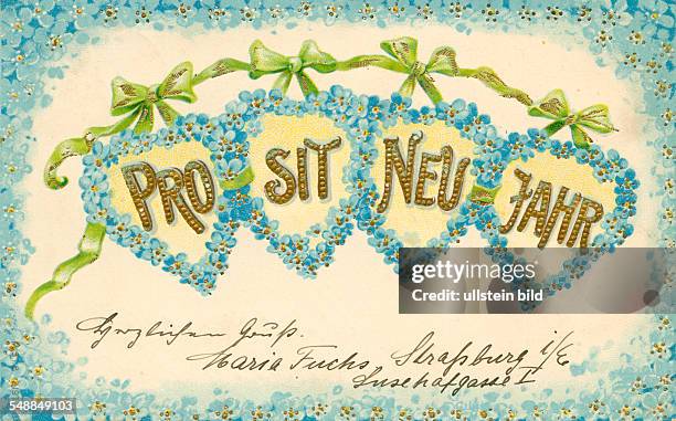 Post card Happy New Year - 1903