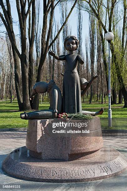 Soviet Union Ukrainian SSR Kiev - Babi Yar memorial; memorial for the killed children